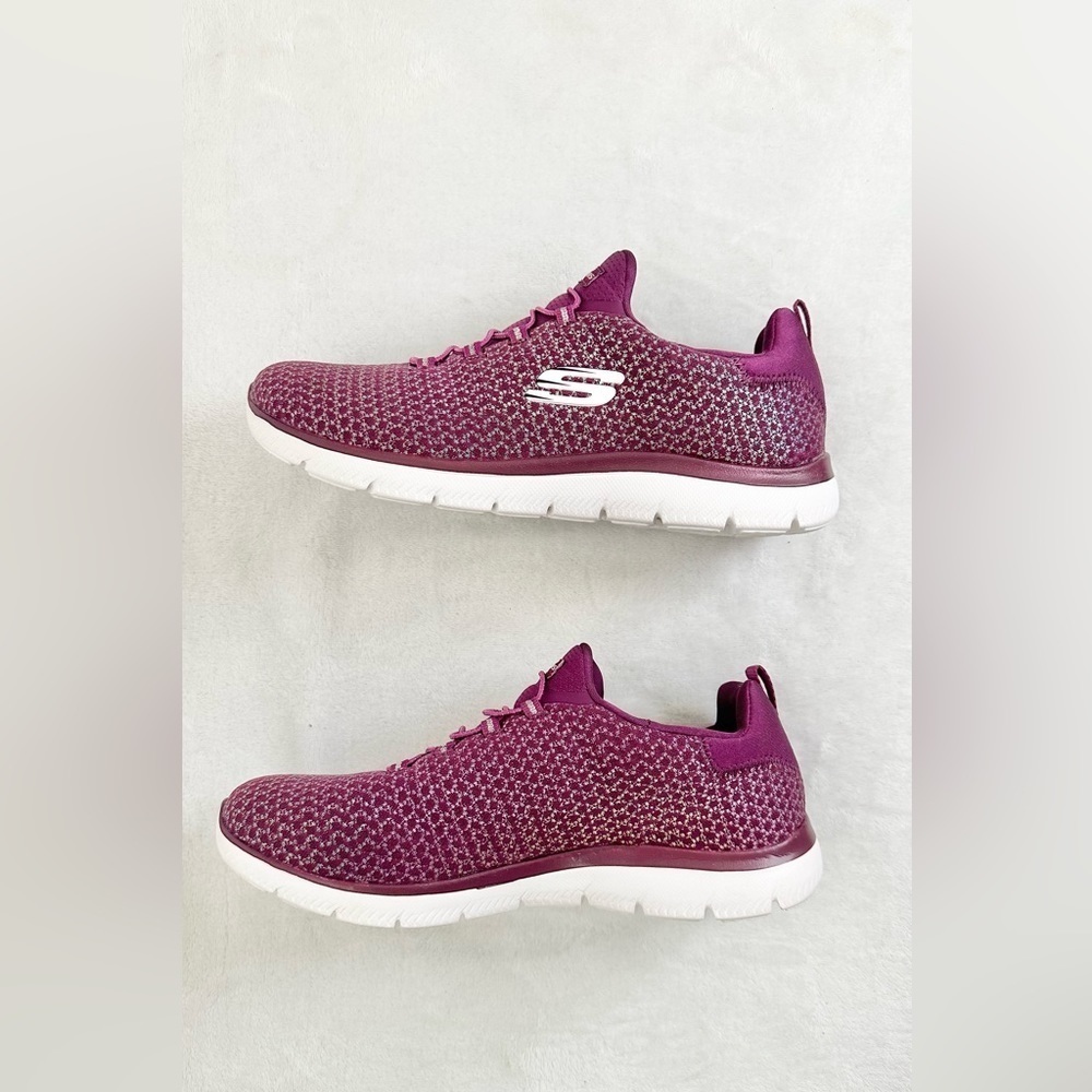 Skechers Summits Washable Mesh Bungee Sneakers Glowing Iris Size 9.5 Wide Fit - Picture 7 of 8